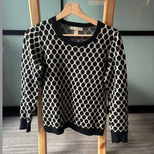Banana Republic Honeycomb Pattern Cotton/Cashmere Sweater - Women's Petite S